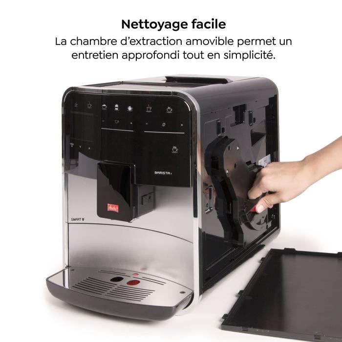 Machine a Café a Grain MELITTA Barista T Smart - Argent (sans réservoir lait)