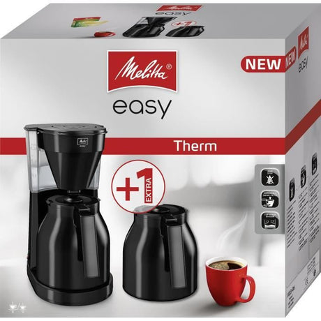 Cafetičre filtre Easy Therm II MELITTA - 1050 W - 2čme verseuse - Noir