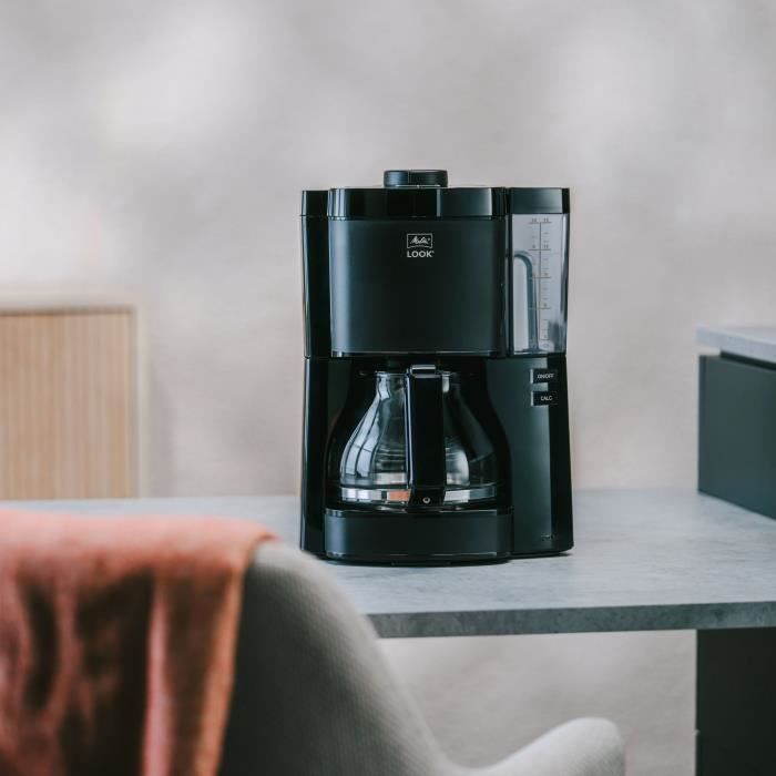 Cafetiere - MELITTA - Look V Glass 1025-02 - 1080 W - 1,25 L - Noir