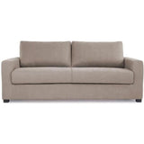 HEXAGONE CanapÈ droit convertible 3 places MAXIME - Made in France - Tissu Beige - Couchage express - L 194 x P 96 x H 83 cm