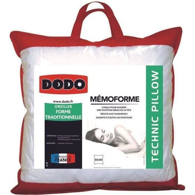 Oreiller a Mémoire de Forme - DODO - MEMOFORME - 60 x 60 cm - Blanc