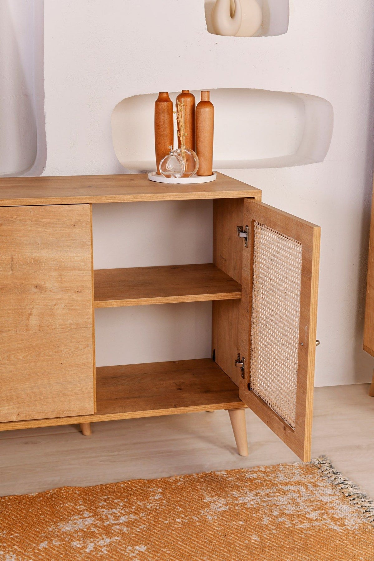 Buffet - HAZERAN - 4 portes - 180 x 81 x 41 cm - Chene