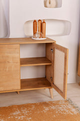 Buffet - HAZERAN - 4 portes - 180 x 81 x 41 cm - Chene
