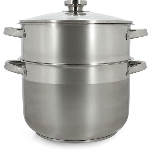 Couscoussier - MENASTYL - 4615450 - En acier inoxydable - 10 litres - Tous feux dont induction