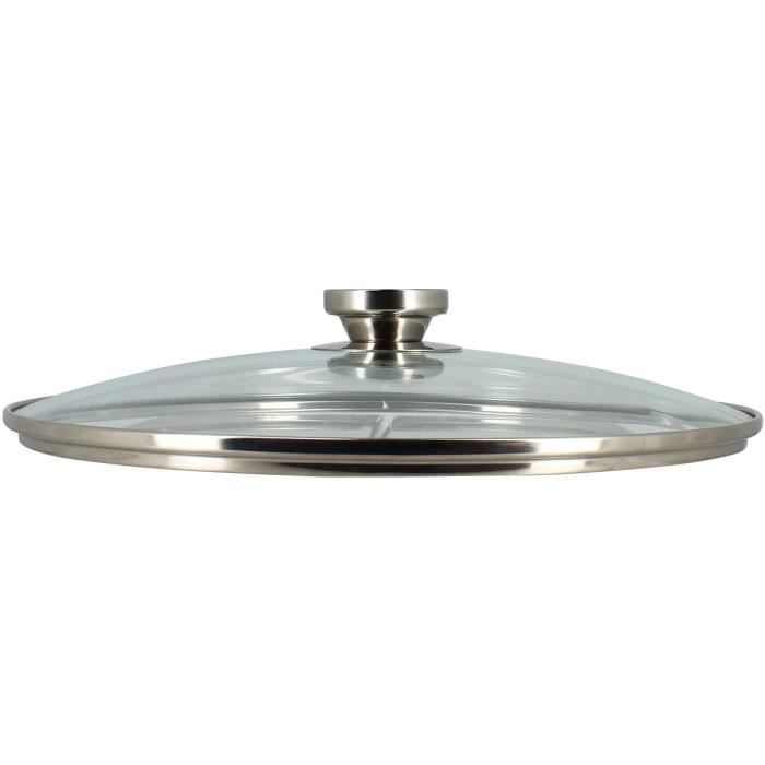 Marmite avec couvercle - MENASTYL - 4615451 - En acier inoxydable - 17 litres - 32 cm - Tous feux dont induction