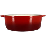 Cocotte - MENASTYL - 6020102 - Ovale - En fonte acier émaillé - Rouge - 6,5 litres