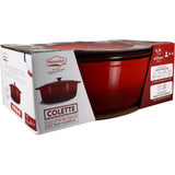 Cocotte - MENASTYL - 6020102 - Ovale - En fonte acier émaillé - Rouge - 6,5 litres