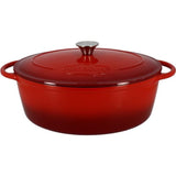 Cocotte - MENASTYL - 6020102 - Ovale - En fonte acier émaillé - Rouge - 6,5 litres
