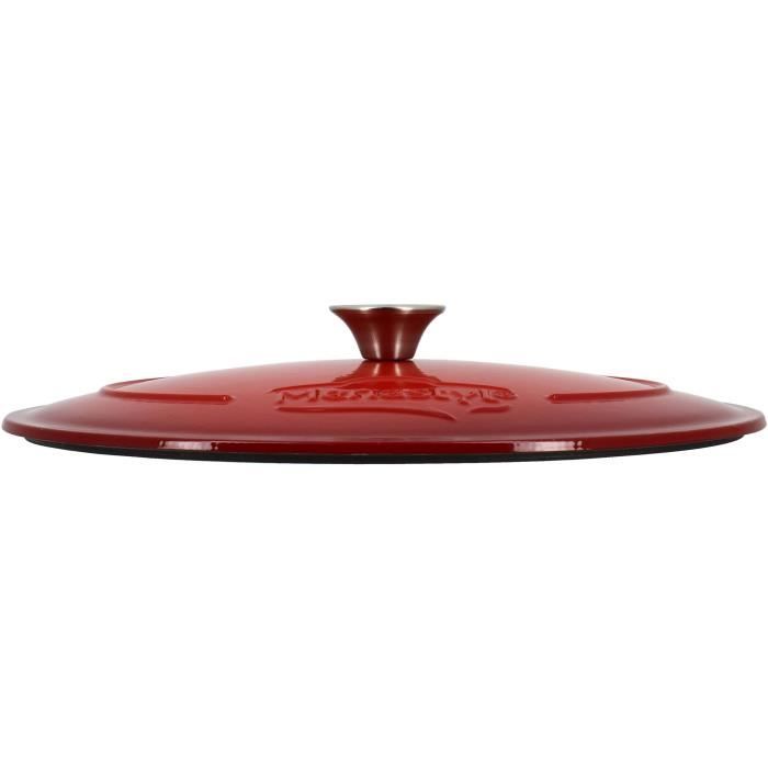 Cocotte - MENASTYL - 6020103 - Ovale - En fonte acier émaillé - Rouge - 9 litres