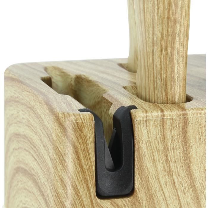 Bloc de couteaux 6 pieces - MENASTYL - 5041062 - Lame céramique - En polypropylene - Safran