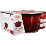 Cocotte - MENASTYL - 6020105 - Ronde - En fonte acier émaillé - Rouge - 7 litres