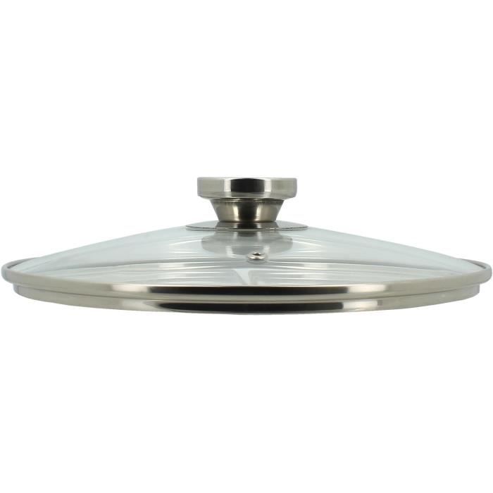 Marmite avec couvercle - MENASTYL - 4615455 - En acier inoxydable - 9 litres - Tous feux dont induction