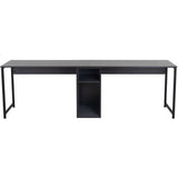 Bureau d'étude moderne avec pieds en métal - TWIN - Anthracite / Noir - 240 x 74 x 60 cm