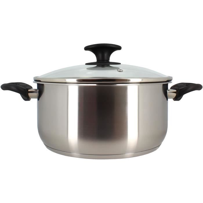 Faitout - MENASTYL - 6020256 - En acier inoxydable - 24 cm - Tous feux dont induction