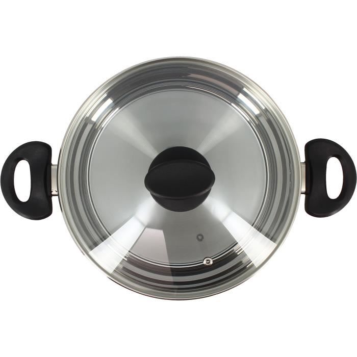 Faitout - MENASTYL - 6020256 - En acier inoxydable - 24 cm - Tous feux dont induction