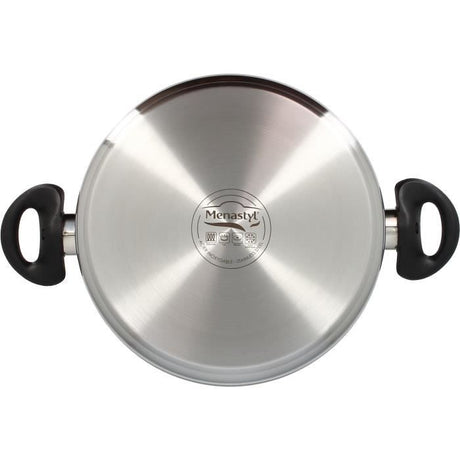 Faitout - MENASTYL - 6020256 - En acier inoxydable - 24 cm - Tous feux dont induction