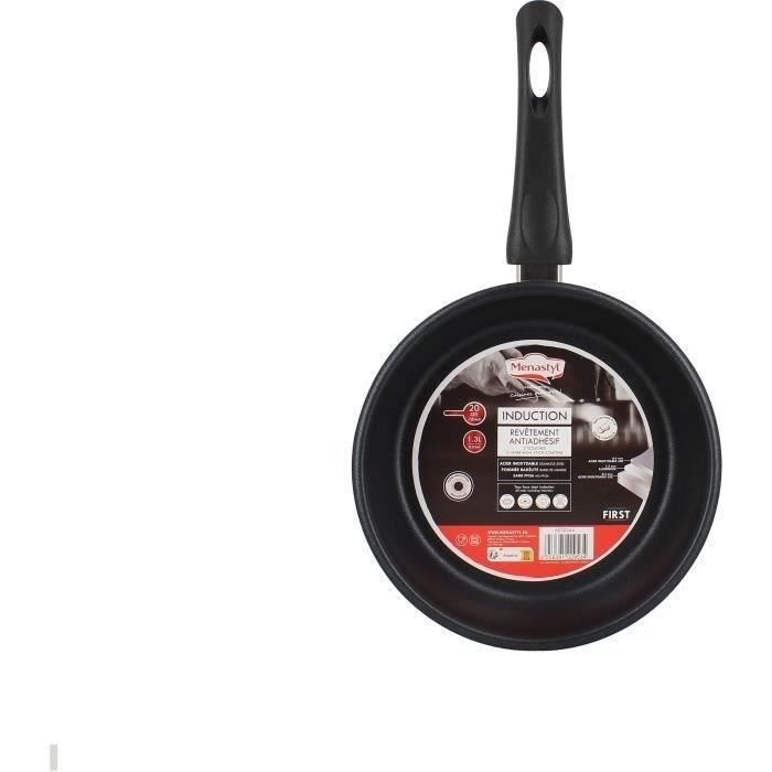 Poele - MENASTYL - 6020244 - En acier inoxydable - 20 cm - Tous feux dont induction