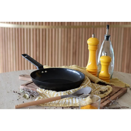 Poele - MENASTYL - 6020636 - En aluminium forgé - 24 cm - Noir - Tous feux dont induction