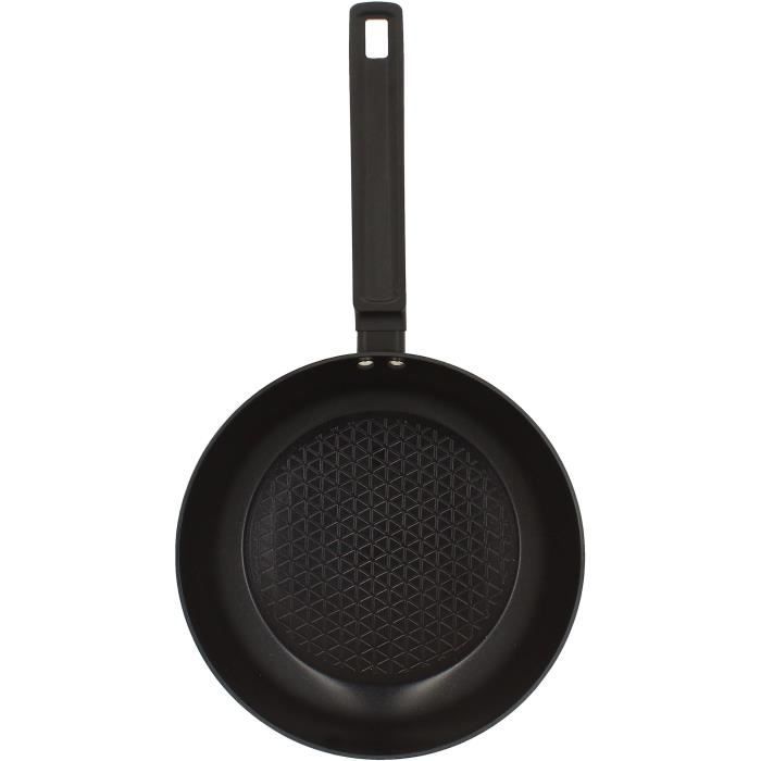 Poele - MENASTYL - 6020636 - En aluminium forgé - 24 cm - Noir - Tous feux dont induction