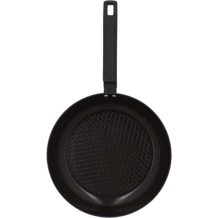 Poele - MENASTYL - 6020638 - En aluminium forgé - 28 cm - Noir - Tous feux dont induction
