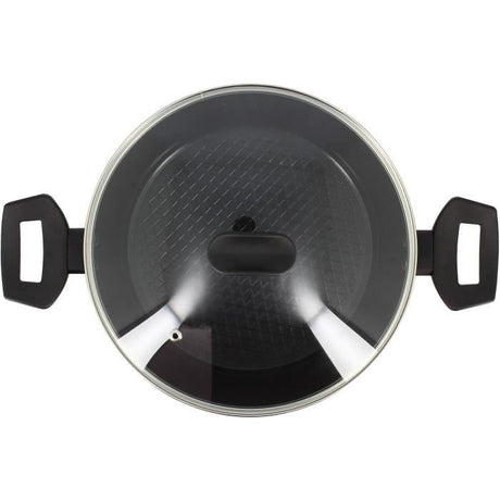 Faitout - MENASTYL - 6020647 - En alumimium forgé - 24 cm - Noir - Tous feux dont induction