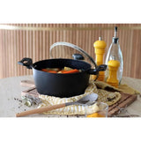 Faitout - MENASTYL - 6020647 - En alumimium forgé - 24 cm - Noir - Tous feux dont induction