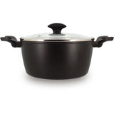 Faitout - MENASTYL - 6020647 - En alumimium forgé - 24 cm - Noir - Tous feux dont induction