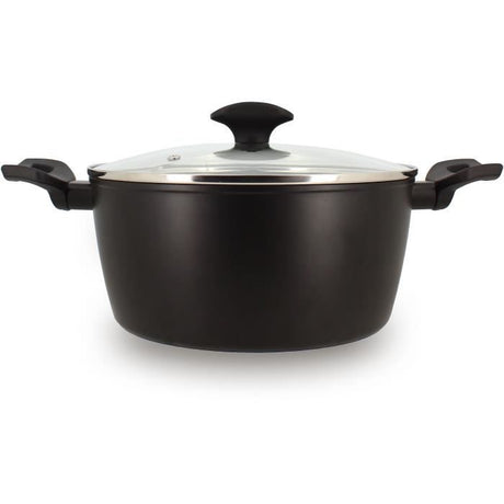 Faitout - MENASTYL - 6020647 - En alumimium forgé - 24 cm - Noir - Tous feux dont induction