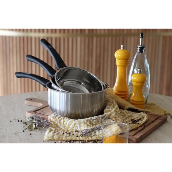 Casserole - MENASTYL - 6020240 - En acier inoxydable - 14 cm - Tous feux dont induction