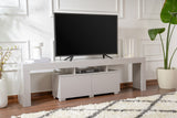 Meuble TV - ENCLAVE - Gris - 180 x 50 x 31 cm