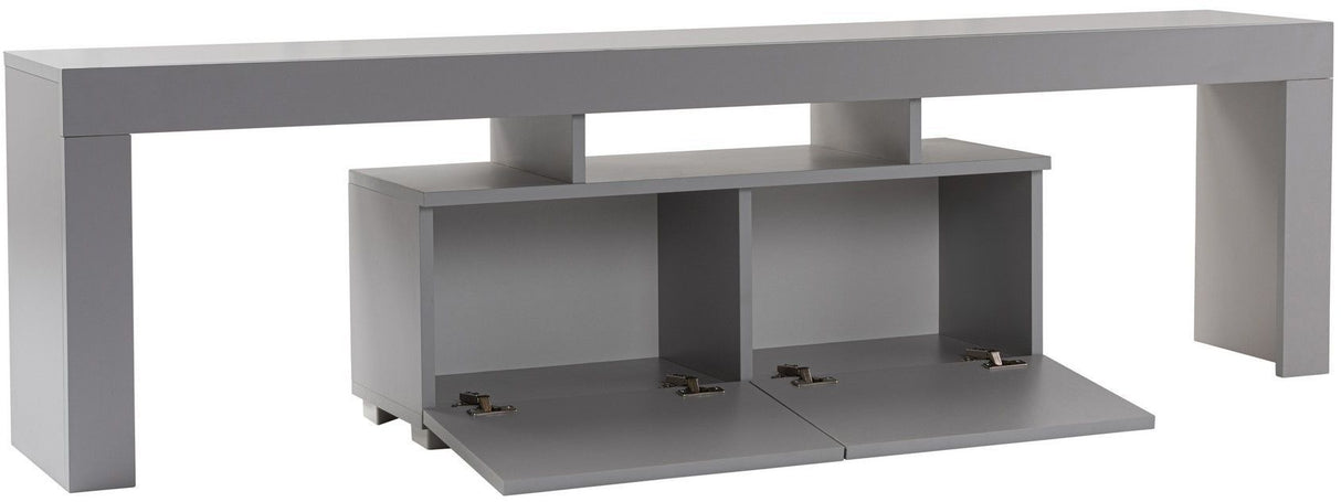 Meuble TV - ENCLAVE - Gris - 180 x 50 x 31 cm