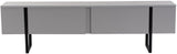 Meuble TV - SERENITY - Gris / Noir - 180 x 50 x 30 cm
