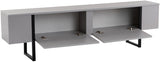 Meuble TV - SERENITY - Gris / Noir - 180 x 50 x 30 cm