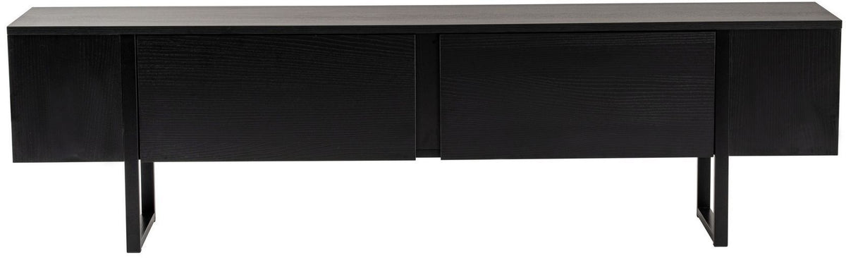 Meuble TV - SERENITY - Noir - 180 x 50 x 30 cm
