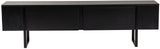 Meuble TV - SERENITY - Noir - 180 x 50 x 30 cm