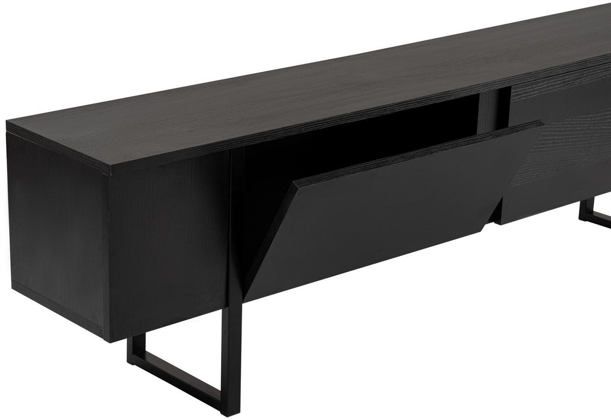 Meuble TV - SERENITY - Noir - 180 x 50 x 30 cm