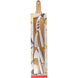 Planche a decouper - MENASTYL - 5040079 - Rectangulaire - En bois d'acacia - Avec 3 couteaux a fromage en inox