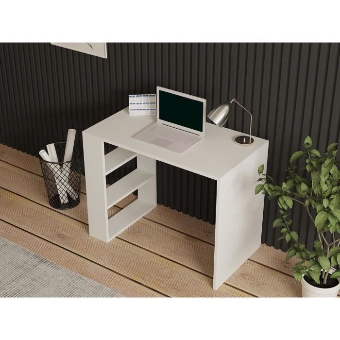 Bureau d'étude scandinave - COOL - Blanc - 90 x 70 x 50 cm