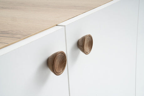 Buffet scandinave - SUMER - 4 portes - 180 x 78 x 41 cm - Chene / Blanc