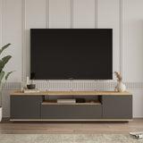 Meuble TV - FR7 - Pin atlantique / Anthracite - 180 x 45 x 45 cm