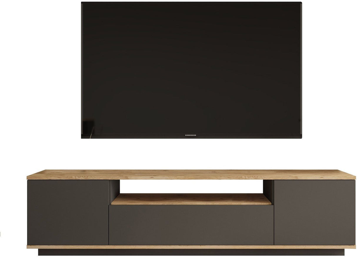 Meuble TV - FR7 - Pin atlantique / Anthracite - 180 x 45 x 45 cm