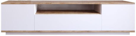 Meuble TV - FR7 - Pin atlantique / Blanc - 180 x 45 x 45 cm
