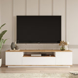 Meuble TV - FR7 - Pin atlantique / Blanc - 180 x 45 x 45 cm