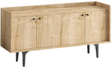 Buffet - NAVI - 4 portes - 150 x 80 x 40 cm - Chene Saphir