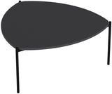 Table basse - LENNY - Ovale - Métal - Anthracite - 90 x 40 x 89 cm