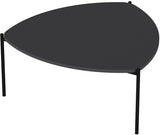 Table basse - LENNY - Ovale - Métal - Anthracite - 90 x 40 x 89 cm