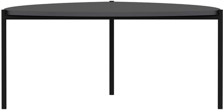 Table basse - LENNY - Ovale - Métal - Anthracite - 90 x 40 x 89 cm