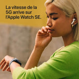 Apple Watch SE 3 GPS + Cellular - 44mm - Boîtier Starlight Aluminium  - Bracelet Starlight Sport Band - S/M