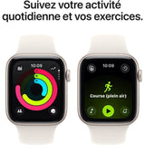Apple Watch SE 3 GPS + Cellular - 44mm - Boîtier Starlight Aluminium  - Bracelet Starlight Sport Band - S/M