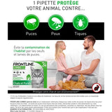 Frontline Combo chat - Anti-puces anti-tiques pour chat - 3 pipettes